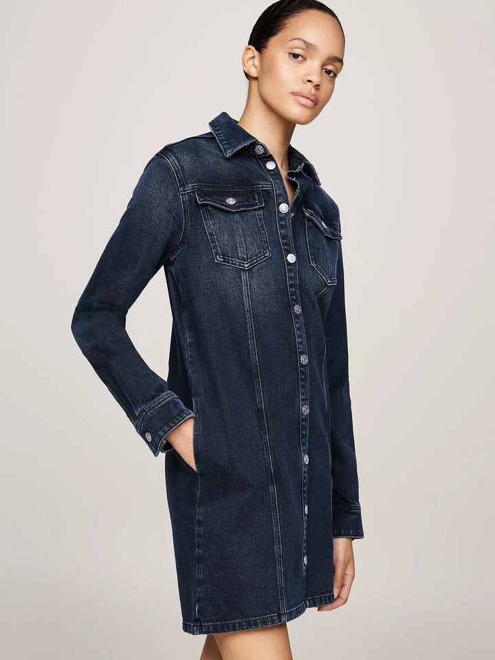 Tommy Hilfiger A-Line Denim Mini Shirtdress