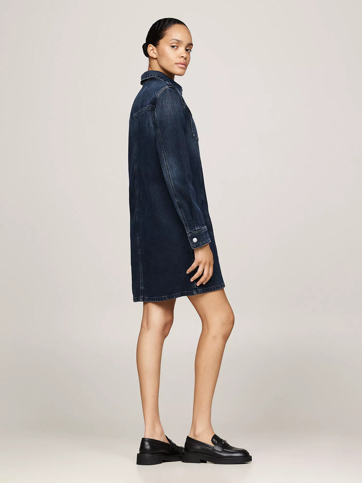 Tommy Hilfiger A-Line Denim Mini Shirtdress