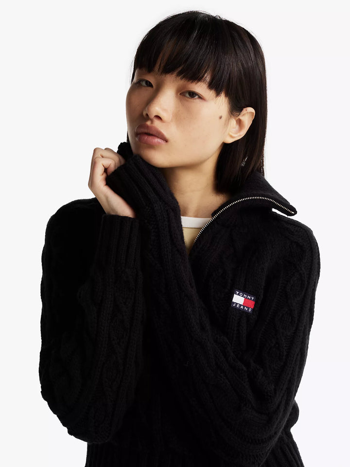 Tommy Hilfiger Cable Knit Quarter-Zip Sweater