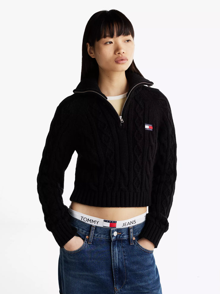 Tommy Hilfiger Cable Knit Quarter-Zip Sweater