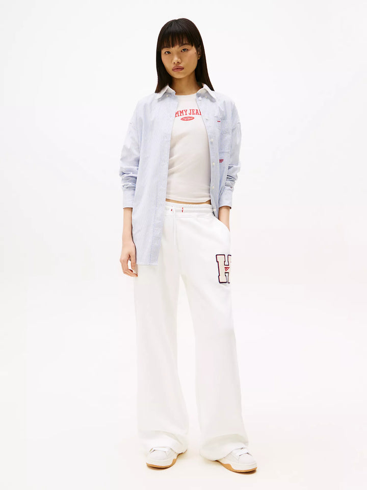 Tommy Hilfiger Flocked Logo Straight-Leg Sweatpant