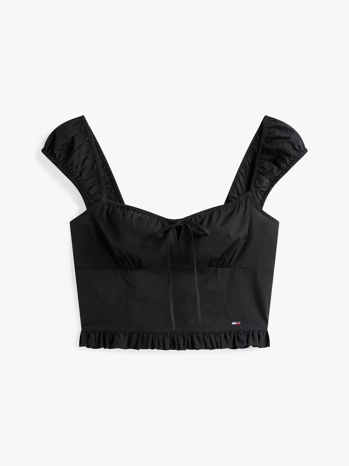 Tommy Hilfiger Tommy Jeans Poplin Boho Crop Top