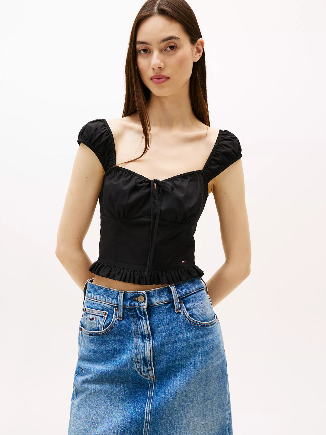 Tommy Hilfiger Tommy Jeans Poplin Boho Crop Top