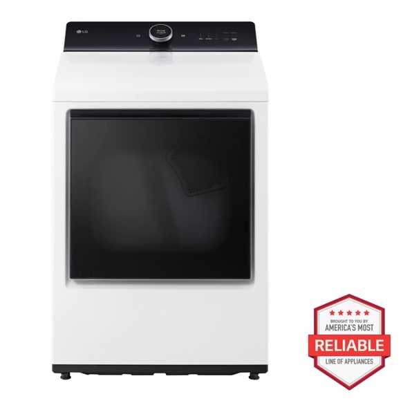 LG DLGX8601WE 7.3 cu.ft. Ultra Large High Efficiency Gas TurboSteam™ LG EasyLoad™ Door, Wi-Fi Connectivity, White