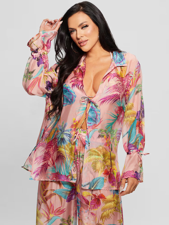 Guess Silk-Blend Swim Cover-Up
