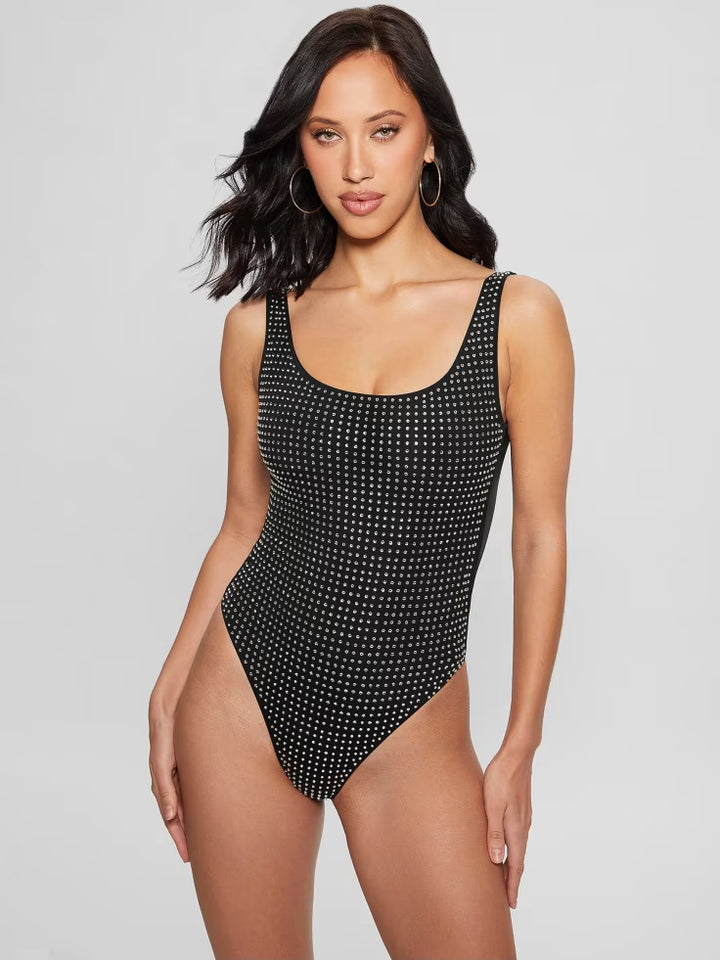 Guess Rhinestone One-Piece Swimsuit