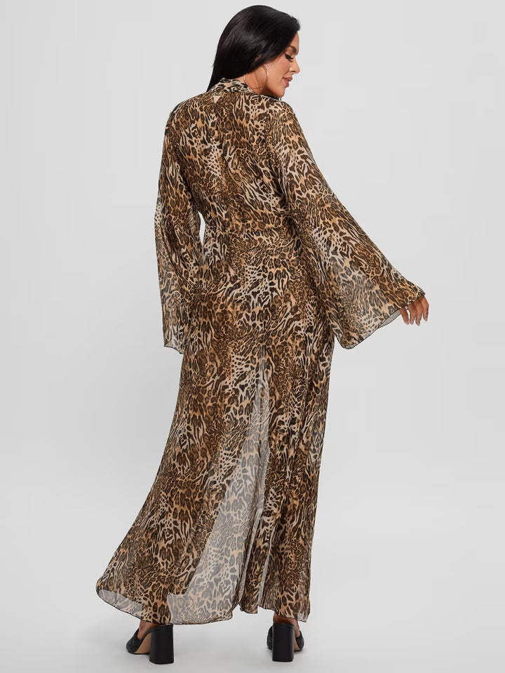 Guess Long Silk-Blend Kimono