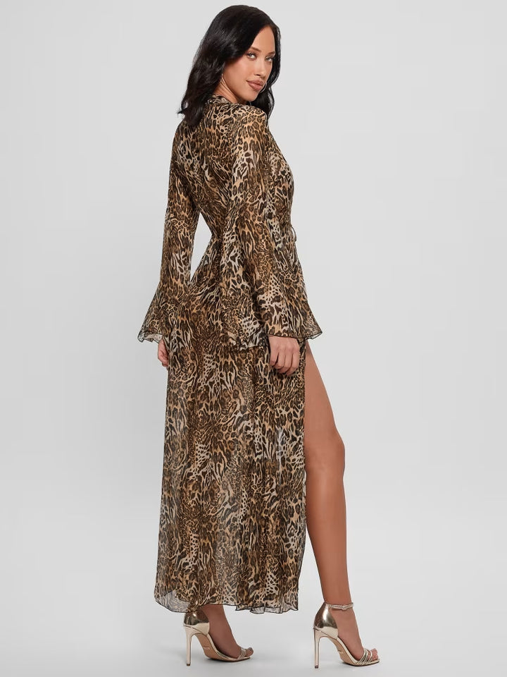 Guess Long Silk-Blend Kimono