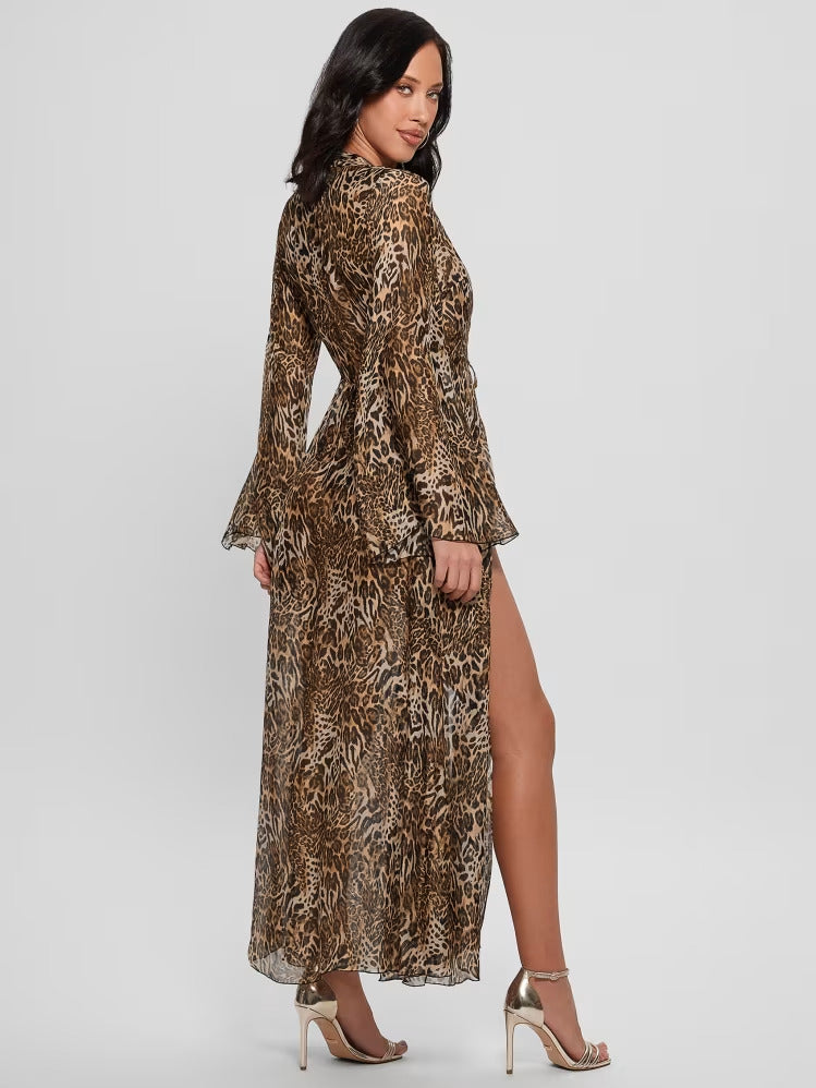 Guess Long Silk-Blend Kimono