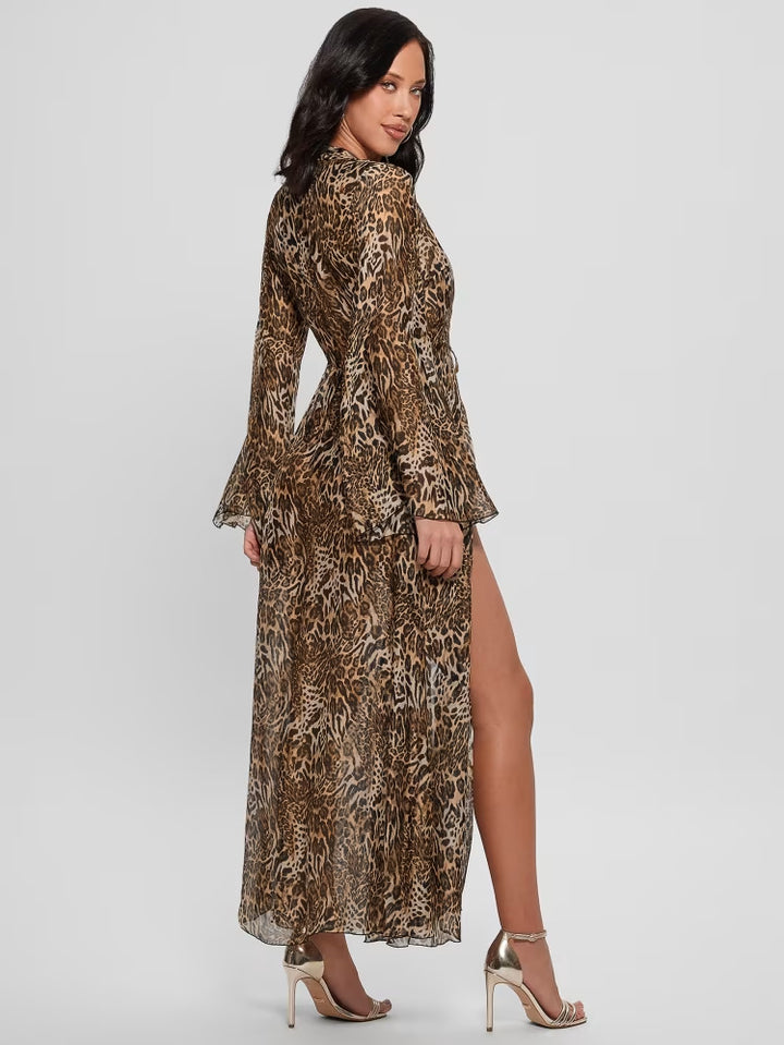 Guess Long Silk-Blend Kimono