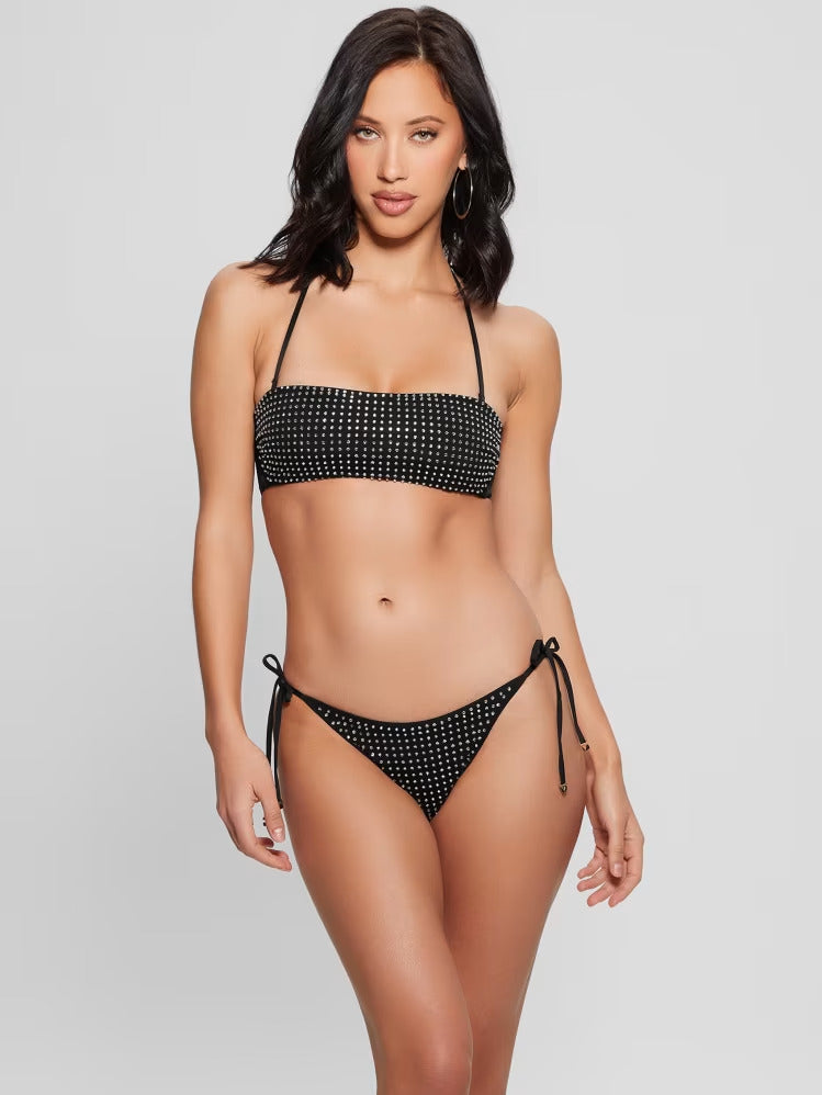 Guess Rhinestone String Bikini Bottoms