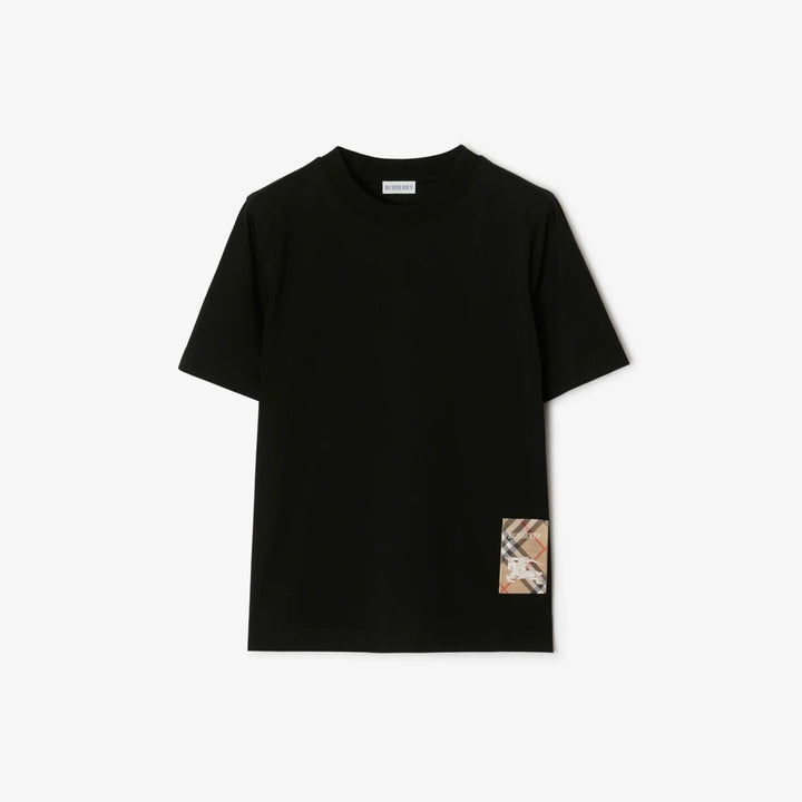 Burberry Check Label Cotton T-shirt
