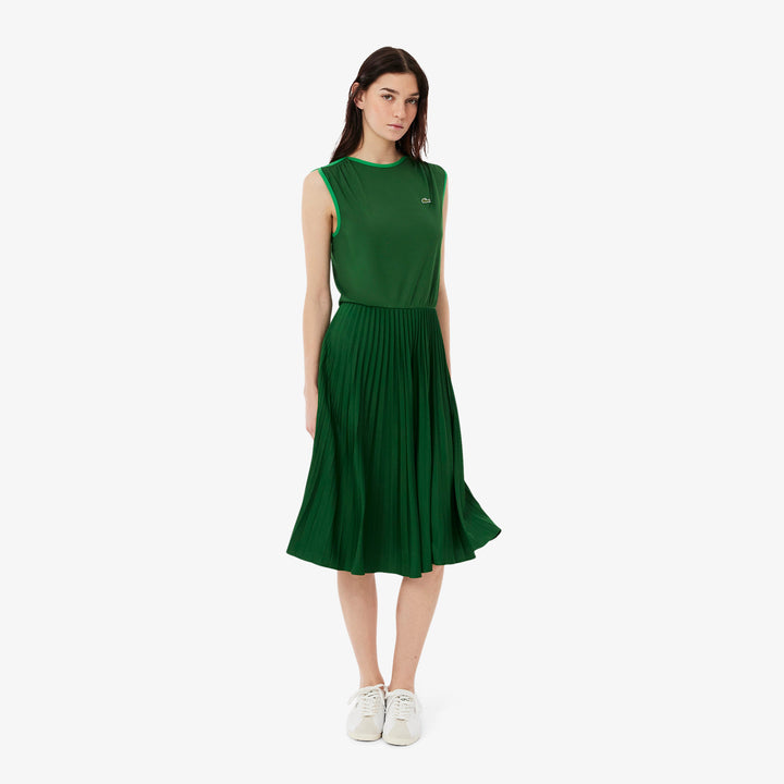 Lacoste Women's Sleeveless Pleated Dress