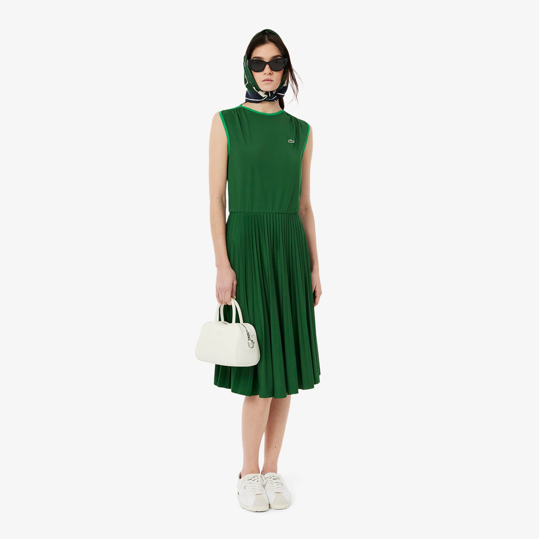 Lacoste Women's Sleeveless Pleated Dress