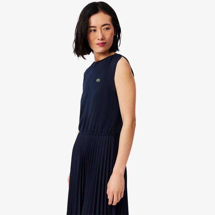 Lacoste Women's Sleeveless Pleated Dress