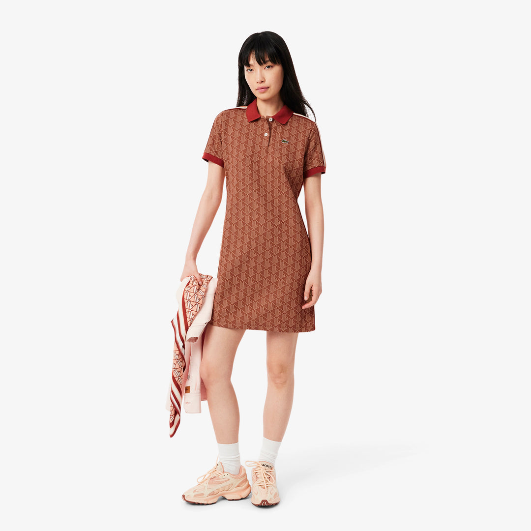 Lacoste Women's Slim Fit Monogram Polo Dress