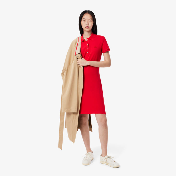 Lacoste Women's Slim Fit Stretch Mini Piqué Polo Dress