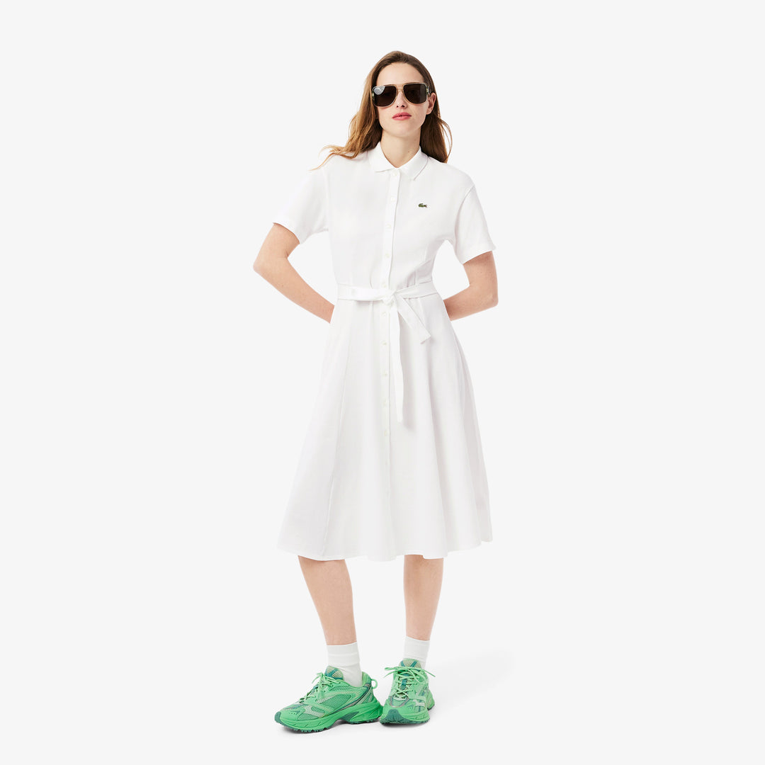 Lacoste Women's Flared Mini-Piqué Polo Dress