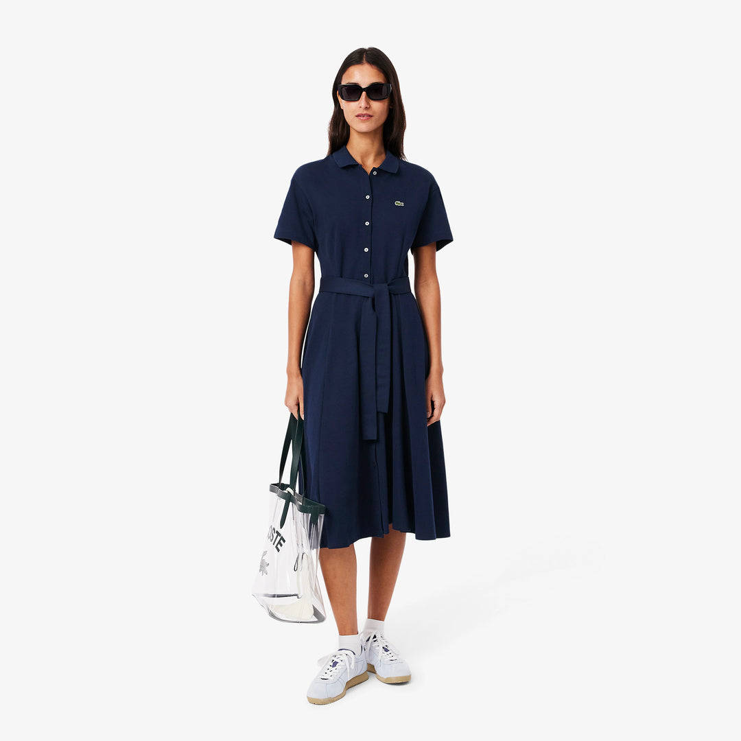 Lacoste Women's Flared Mini-Piqué Polo Dress