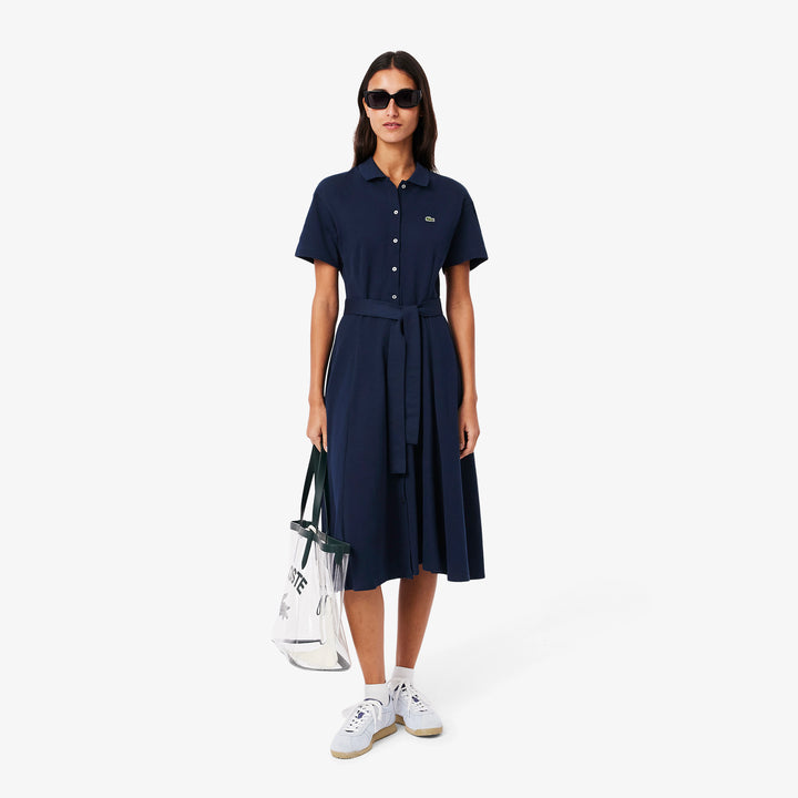 Lacoste Women's Flared Mini-Piqué Polo Dress