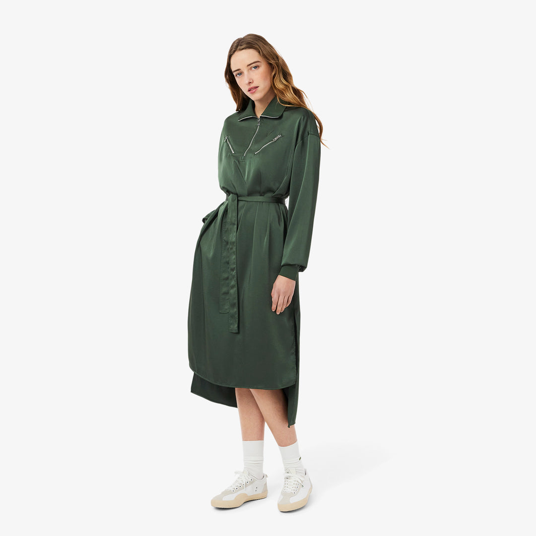 Lacoste Women's Long Sleeve Belted Dress