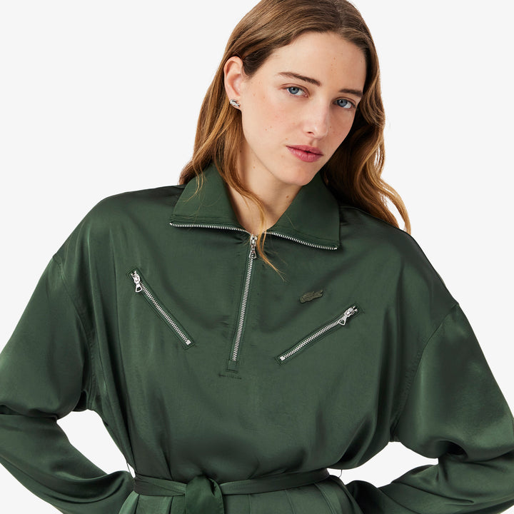 Lacoste Women's Long Sleeve Belted Dress