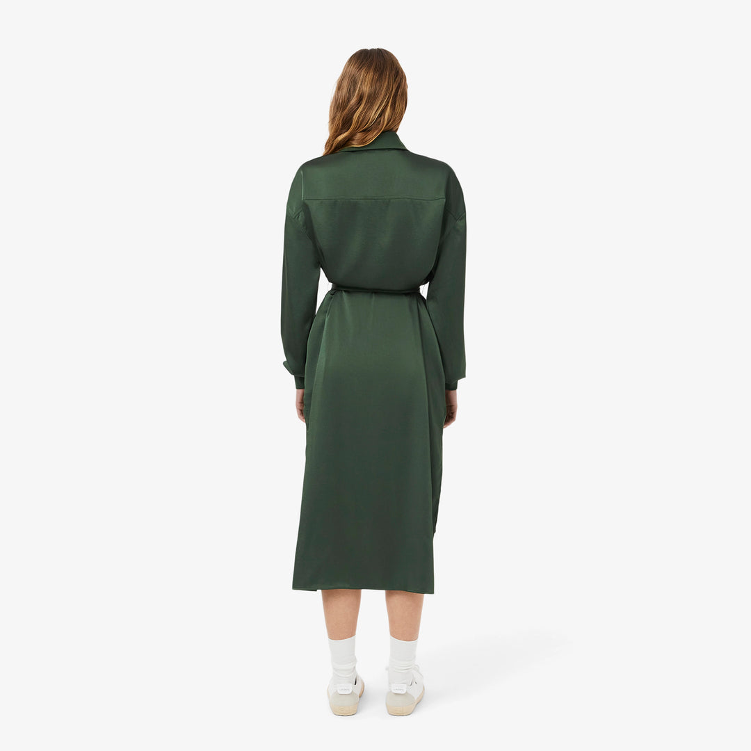 Lacoste Women's Long Sleeve Belted Dress