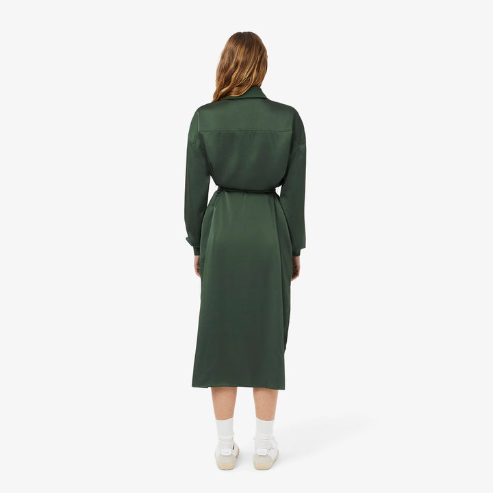 Lacoste Women's Long Sleeve Belted Dress