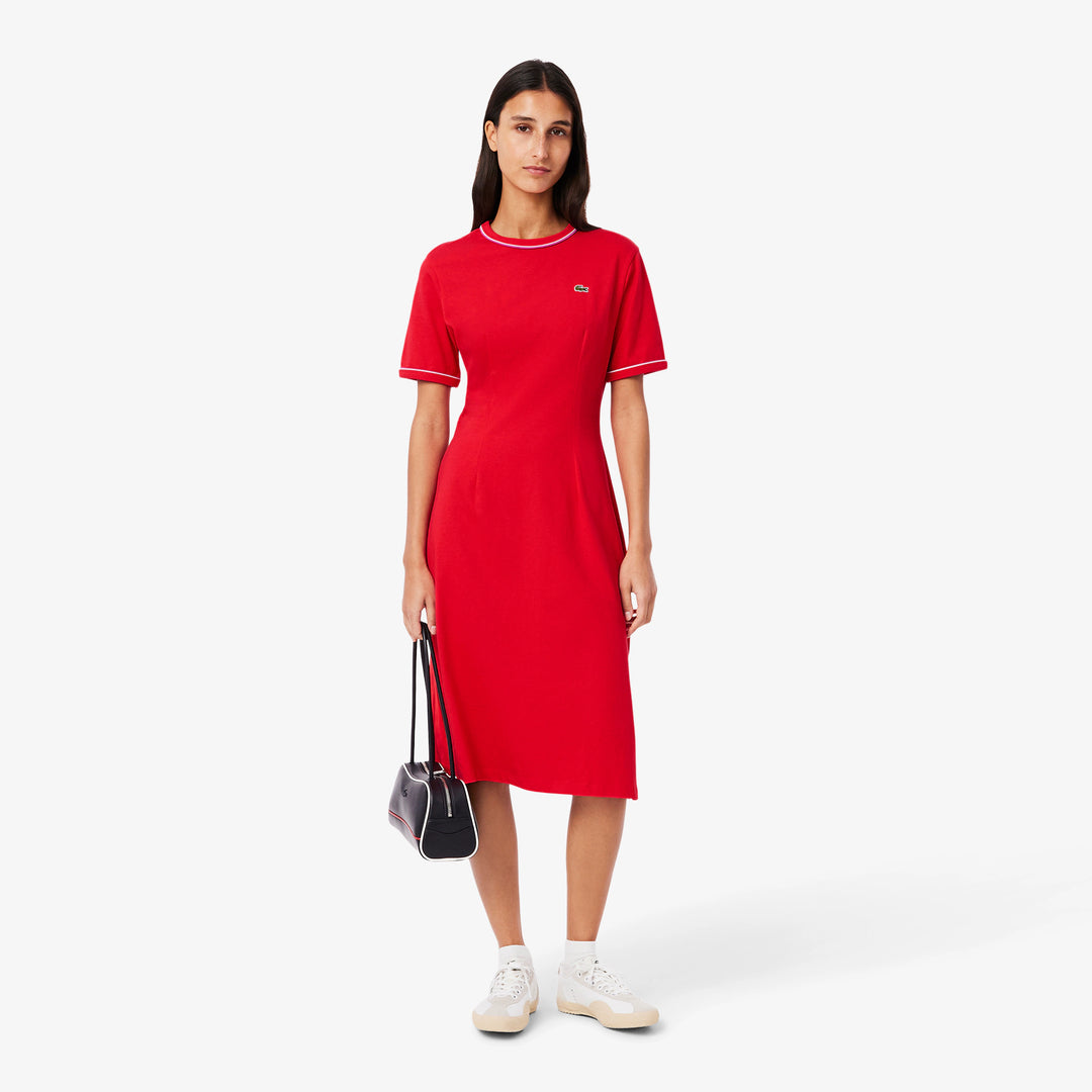 Lacoste Women's Trim Accent Jersey T-Shirt Dress