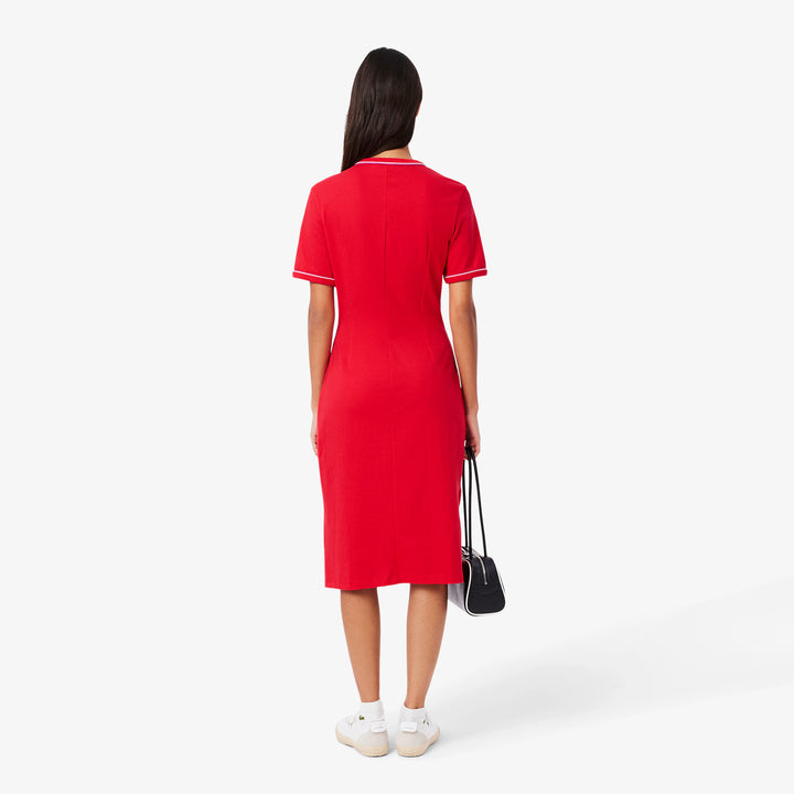 Lacoste Women's Trim Accent Jersey T-Shirt Dress