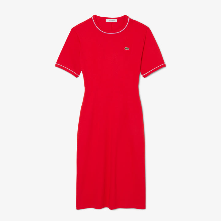 Lacoste Women's Trim Accent Jersey T-Shirt Dress