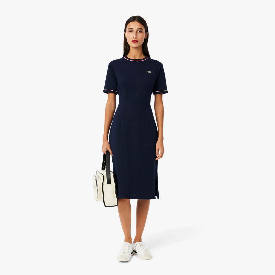 Lacoste Women's Trim Accent Jersey T-Shirt Dress