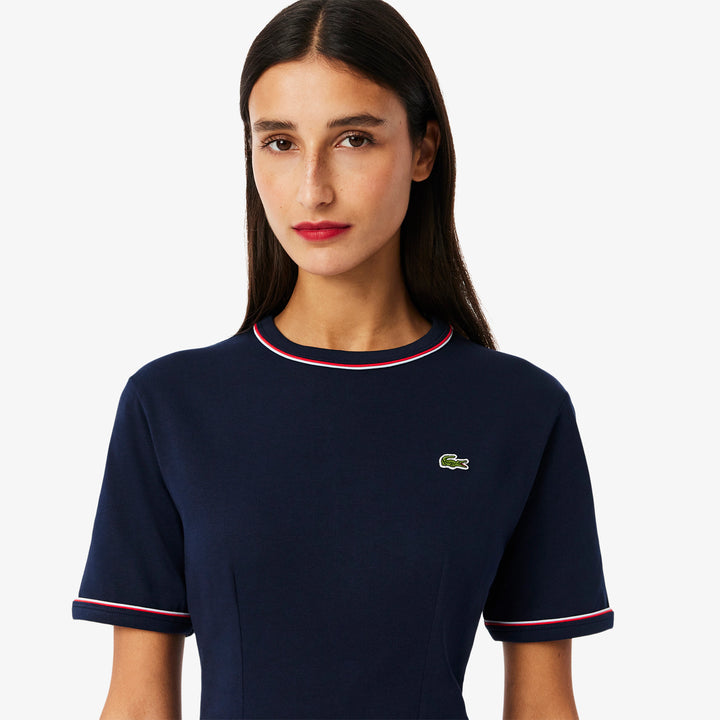 Lacoste Women's Trim Accent Jersey T-Shirt Dress