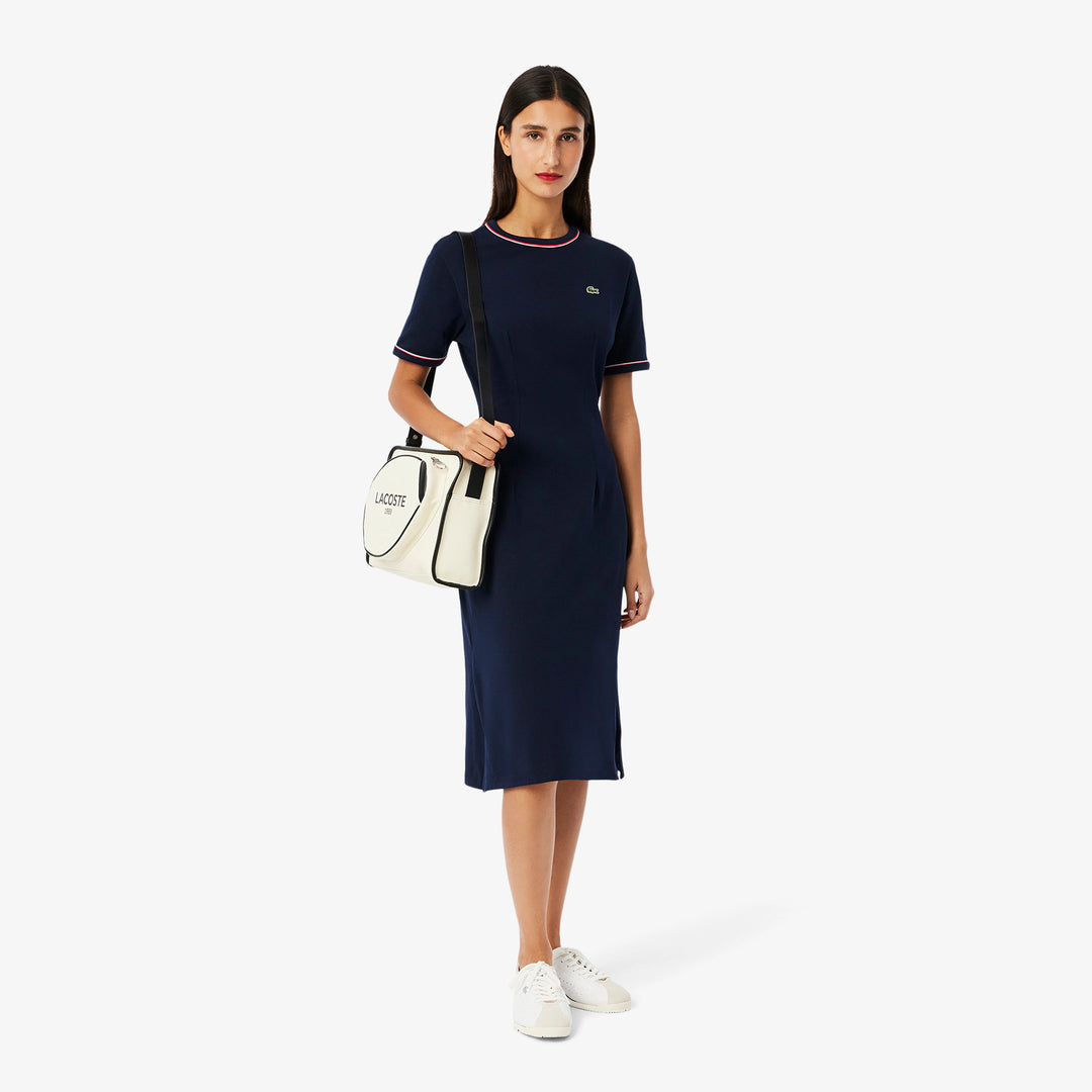 Lacoste Women's Trim Accent Jersey T-Shirt Dress