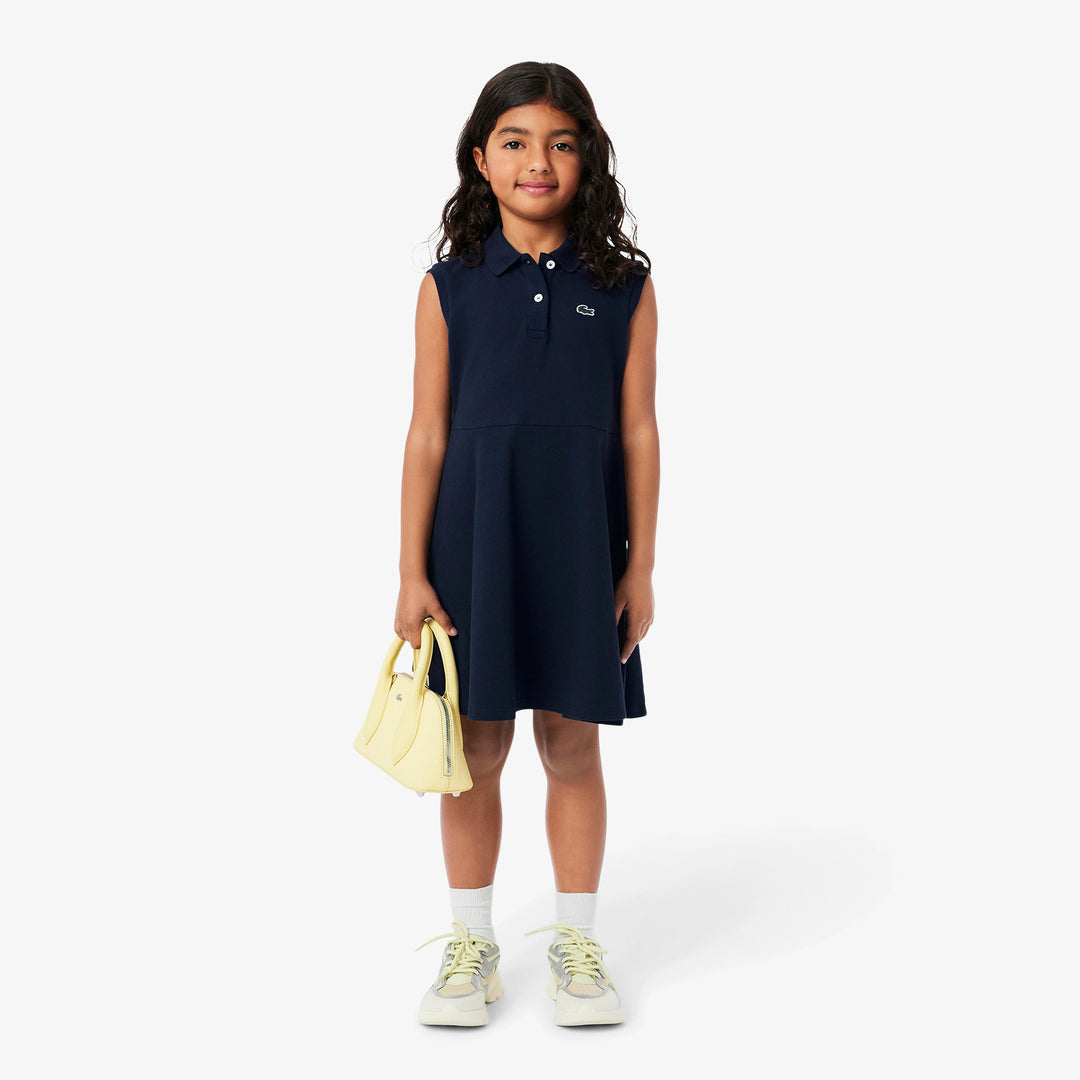 Lacoste Kids' Sleeveless Stretch Piqué Polo Dress