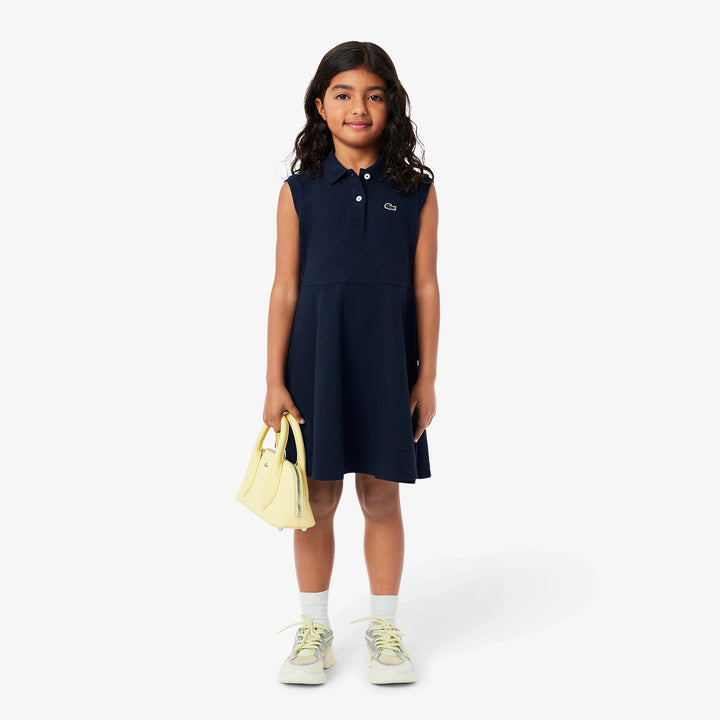 Lacoste Kids' Sleeveless Stretch Piqué Polo Dress