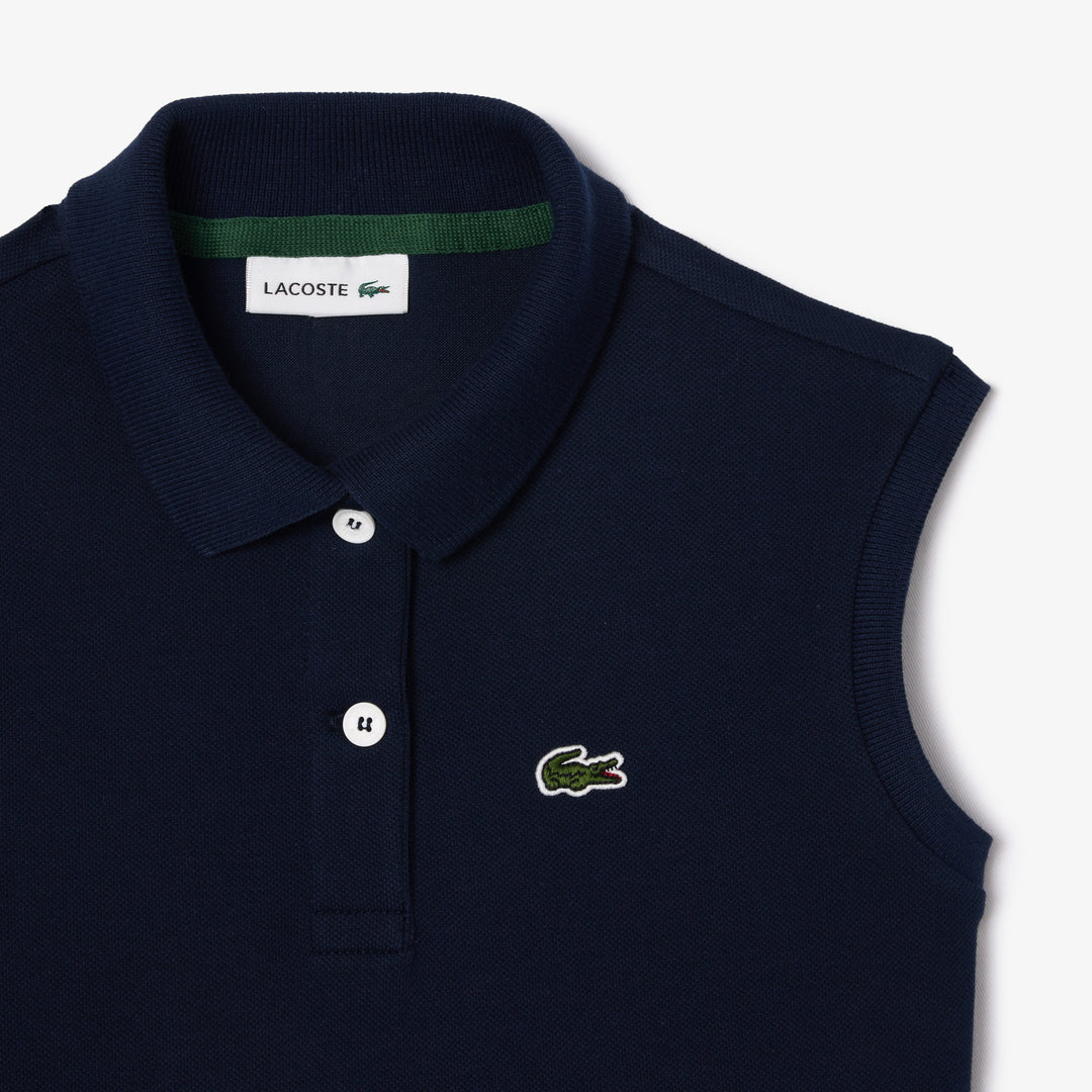 Lacoste Kids' Sleeveless Stretch Piqué Polo Dress