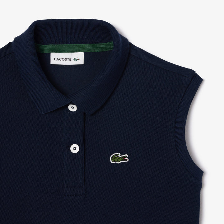 Lacoste Kids' Sleeveless Stretch Piqué Polo Dress