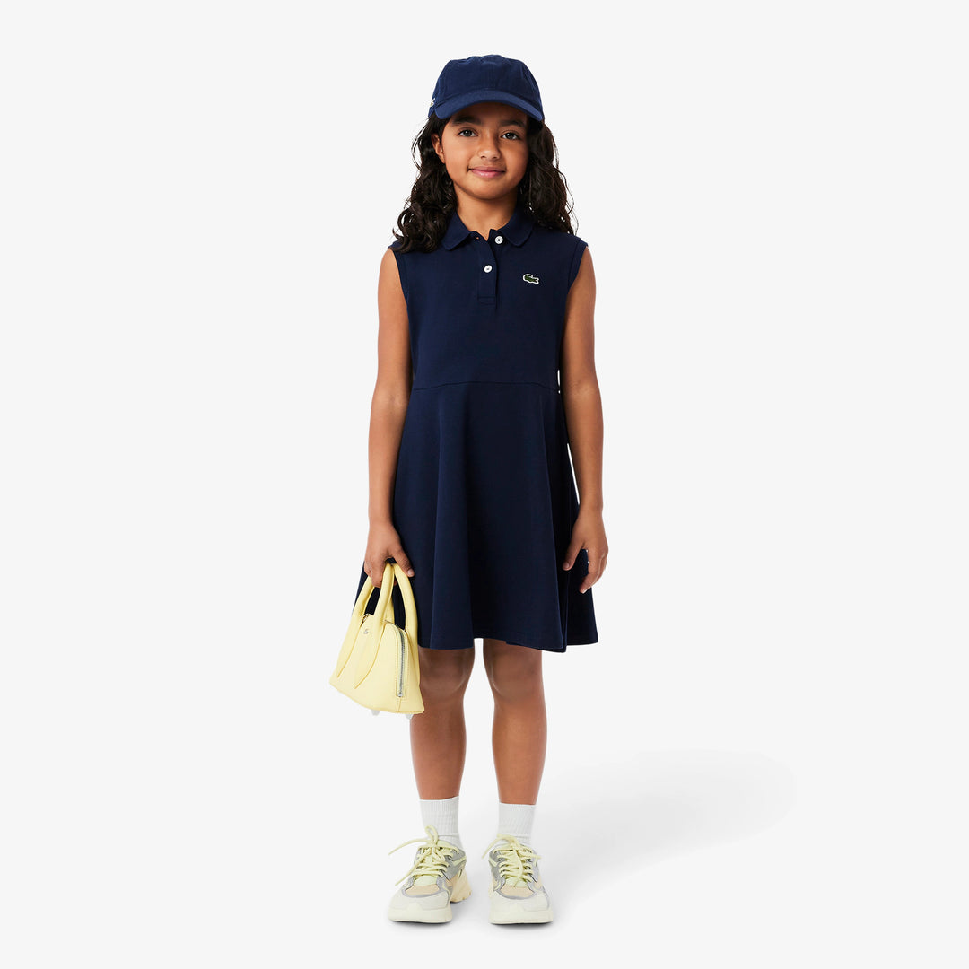 Lacoste Kids' Sleeveless Stretch Piqué Polo Dress