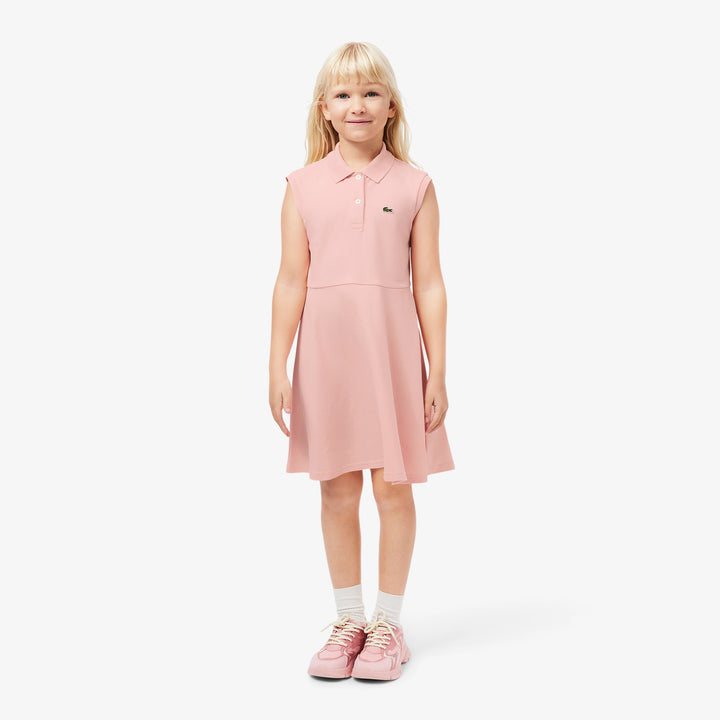 Lacoste Kids' Sleeveless Stretch Piqué Polo Dress