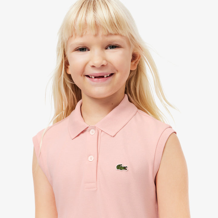 Lacoste Kids' Sleeveless Stretch Piqué Polo Dress
