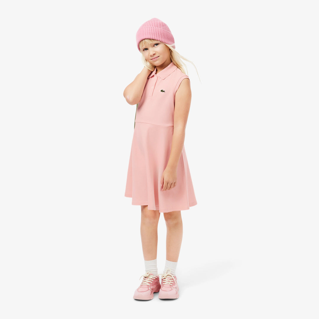 Lacoste Kids' Sleeveless Stretch Piqué Polo Dress