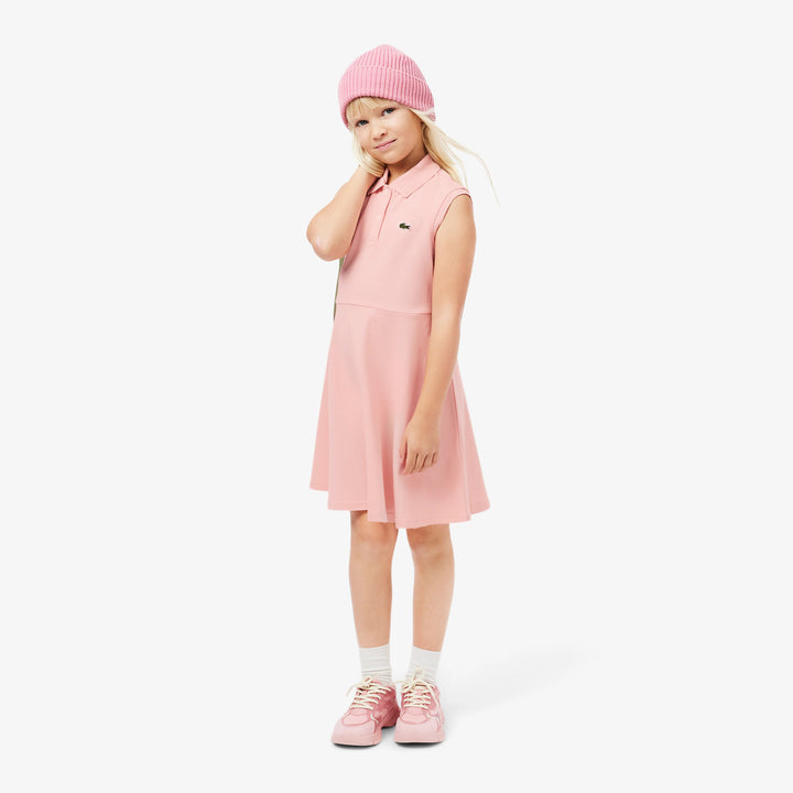 Lacoste Kids' Sleeveless Stretch Piqué Polo Dress