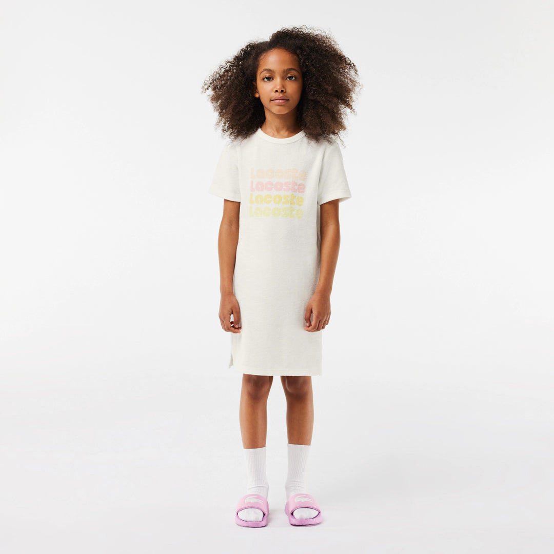 Lacoste Kids' Cotton Terry Logo T-Shirt Dress