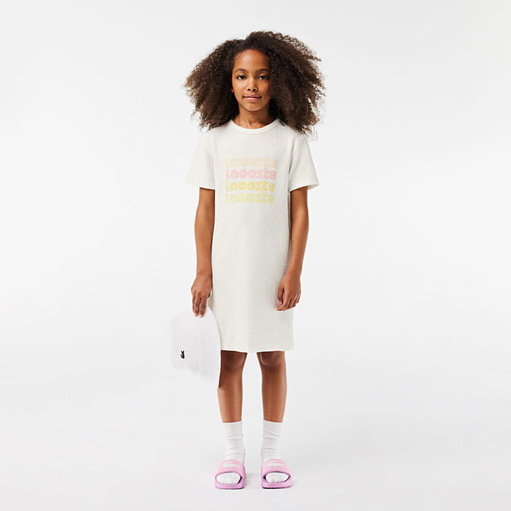 Lacoste Kids' Cotton Terry Logo T-Shirt Dress