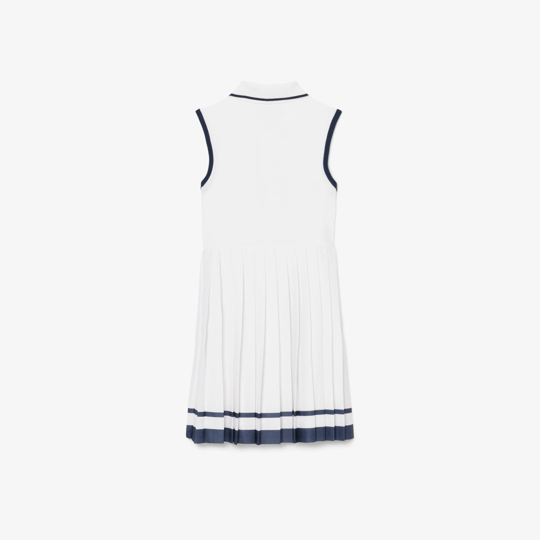 Lacoste Kids' Stretch Piqué Pleated Polo Dress