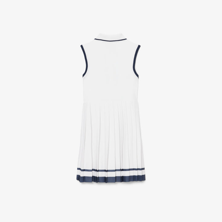 Lacoste Kids' Stretch Piqué Pleated Polo Dress