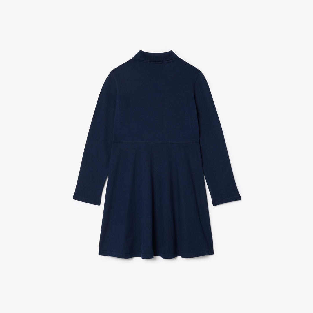Lacoste Kids' Long Sleeve Stretch Piqué Polo Dress