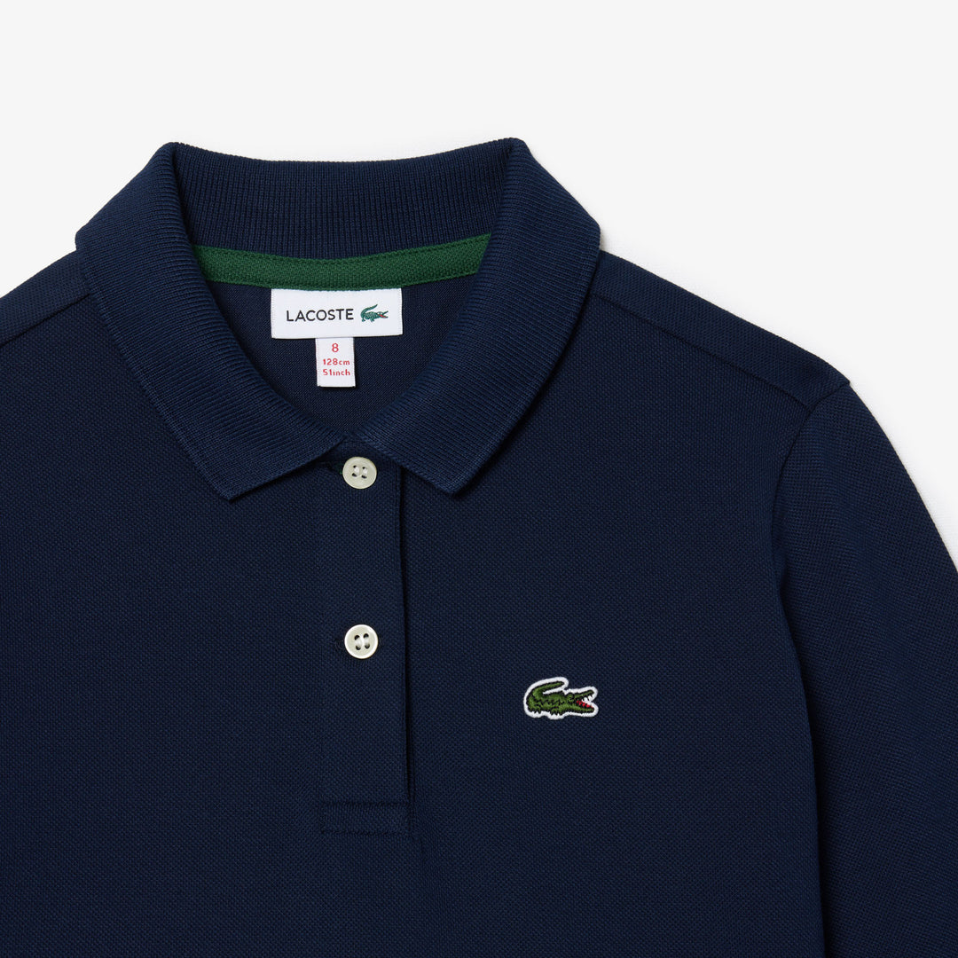 Lacoste Kids' Long Sleeve Stretch Piqué Polo Dress