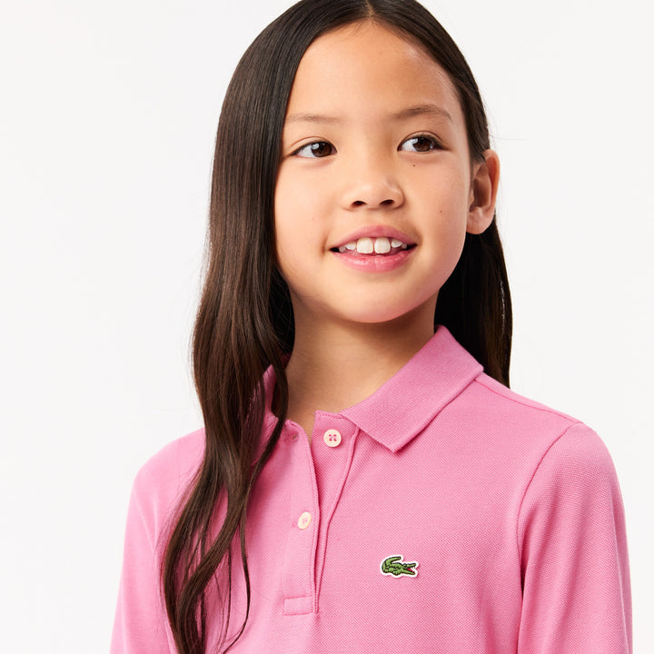 Lacoste Kids' Long Sleeve Stretch Piqué Polo Dress